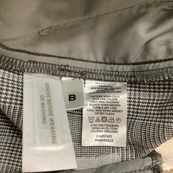 Loft Paper Bag Plaid Shorts in Gray - Picture 4 of 4